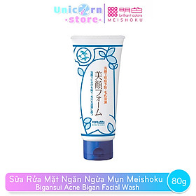 Sưa Rưa Măt Ngăn Ngừa Mun Meishoku Acne Bigansui Facial Wash 80g