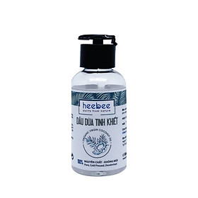 Dầu Dừa Nguyên Chất Ép Lạnh Heebee’s 100% Tự Nhiên, Không Mùi, Tinh Khiết, Đa Năng, Dưỡng Ẩm Da, Tóc, Chăm Sóc Răng Miệng 50/150ml