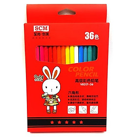 Chì 36 Màu SCM V8317-36 - Bao Bì Màu Đỏ