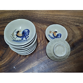 Mua Chén đựng mắm gia vị vẽ gà Nam bộ ( 10 cái )