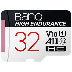 Banq 32GB TF (MicroSD) memory card A1 U1 V30 4K driving recorder & security monitoring dedicated memory card is highly durable
