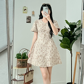 Đầm ngắn form chữ a phồng trang trọng thích hợp dạo phố Jodie Miều Est.2013
