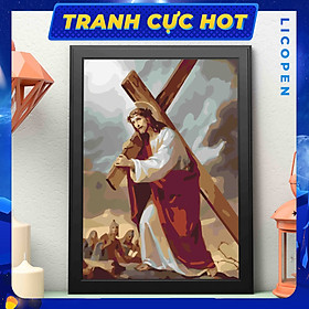 Mua Tranh Tô Màu Theo Số Licopen - Tranh Chúa Vác Thánh Giá - MS56