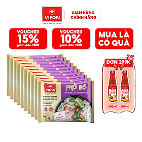 Thùng 24 gói Phở Bò/ Gà VIFON Có Gói Sốt  75gr/ gói