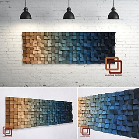 Mua Tranh gỗ trang trí 3D GRADIENT HIỆN ĐẠI (Wood mosaic) - KÍCH THƯỚC 30x80cm
