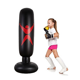 Bao Trụ Boxing Bơm Hơi Tự Cân Bằng Cao 1.6m