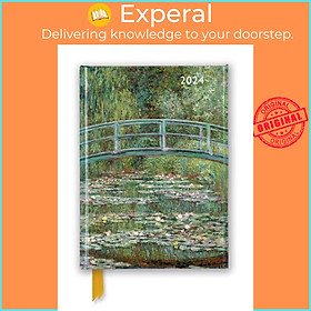 Sách - Claude Monet: Bridge over a Pond of Waterlilies 2024 Luxury Diary - Page to Vi by Unknown (US edition, paperback)