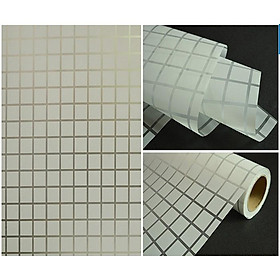 Mua 5M Giấy Dán Kính Họa Tiết dán kính ô vuông trắng  Không Cần Keo DK182 -  Khổ 0.45m