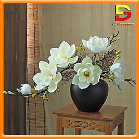 Mua Hoa Giả Bình Hoa Mộc Lan Xốp Cao Cấp Trang Trí Phòng Khách Cửa Hàng Văn Phòng DG-161