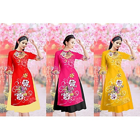 GIÁ XƯỞNG - Áo dài cách tân lụa in 3D