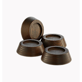 BỘ GỖ NÂNG CHÂN BÀN GHẾ TỦ GIƯỜNG NỘI THẤT (BỘ 4 CÁI)
