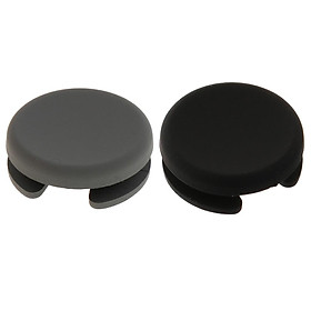 2 Pieces 3D Analog Joystick Cover Thumbstick Thumb Stick Cap Nub for Nintendo 2DS 3DS 3DS XL LL New 3DS New 3DS XL LL - Black+Gray