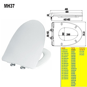 Mua Nắp Bồn Cầu Rơi Êm Nhựa Đúc Đặc Cao Cấp Cho Bồn TOTO INAX AMERICAN