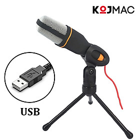 Mua Micro Máy Tính Để Bàn KOJMAC PKA216 Pro Có Dây Jack 3.5 mm Kèm Giá Đỡ Míc - Hàng Nhập Khẩu Chính Hãng ( Microphone thu âm cắm tương thích cho Máy tính  PC  Laptop ... dùng họp trực tuyến  học Online  Livestream )