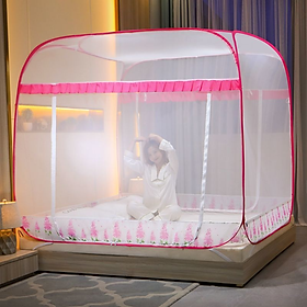 Mua Màn chụp  mùng chụp đỉnh vuông chân viền cao cấp Một Cửa  có thể gấp gọn  dễ dịch chuyển  mang đi hay cất giữ - Hàng chính hãng (Giao màu viền ngẫu nhiên)