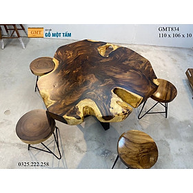 Mua Bàn Sân Vườn Gỗ Me Tây  Bàn Sofa Gỗ Me Tây  Bàn Cafe Gỗ Me Tây  Bàn Gỗ Me Tây Nguyên Tấm Dài 1 10m Rộng 1 06cm Dày 10cm