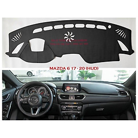 Thảm taplo da vân carbon cao cấp Mazda6 2017-2019 Có HUD (HUD: Thiết bị hiển thị tốc độ lên kính lái)