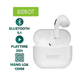 Mua Tai Nghe Bluetooth True Wireless ROBOT T50 In Ear - Chống Nước IPX4  Thời Gian Sử Dụng Lên Đến 35h - Hàng Chính Hãng