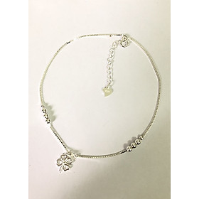 Lắc chân bạc nữ trang sức bạc Ý S925 Bạc Xinh Huệ Ngân - Cỏ bốn lá may mắn RYBJ50063