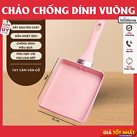 Chảo Vuông Chảo Đá Chống Dính Làm Bánh Chống Dính Vân Đá Dùng Được Trên Mọi Loại Bếp Chảo Đúc Bằng Đá Ceramic