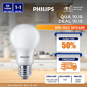 Bóng đèn PHILIPS LEDBULB Mycare -Công suất (4W,6W,8W,10W,12W) bảo vệ mắt