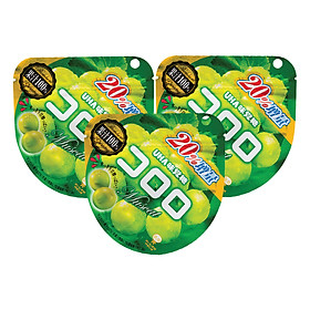 3 Gói Kẹo Dẻo Uha Kororo Vị Nho Xanh Muscat Nhật Bản (48g x 3)