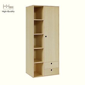 Mua HAPPY FURNITURE   Gỗ tự nhiên   Tủ quần áo 1 cửa mở gỗ Plywood - SANARI   TCM_201   74cm x 54cm x 180cm DxRxC