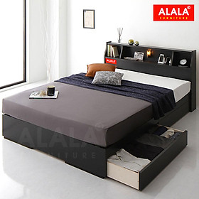 Giường ngủ ALALA05 + 2 hộc kéo/ Miễn phí vận chuyển và lắp đặt/ Đổi trả 30 ngày/ Sản phẩm được bảo hành 5 năm từ thương hiệu ALALA/ Chịu lực 700kg