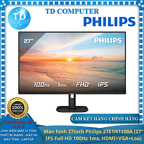 Màn hình máy tính 27inch Philips 27E1N1100A (27" IPS Full HD 100Hz 1ms, HDMI+VGA+Loa) - Hàng chính hãng DigiWorld phân phối