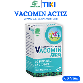 [Hộp 60 viên] Viên Uống VACOMIN ACTIZ Bảo Vệ Sức Khỏe Bổ Sung Vitamin Tổng Hợp, Vitamin Nhóm B, E, C và Kẽm hữu cơ - SHINPOONG PHARMA