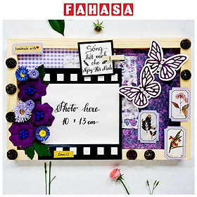 Khung Ảnh Hoa Bướm - 20 x 30 cm - Vinacraft - Màu Tím