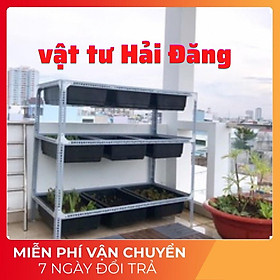 Mua (kệ 2-3-4 tầng) kệ sắt v lỗ trồng rau thông minh ( khay 67 x 42 ) kệ trồng rau đa năng kệ rau sạch nhiều tầng