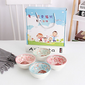 Mua Bộ Chén Gia Đình Hạnh Phúc - Hộp Quà - 4 Món