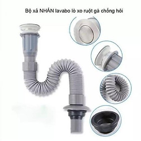 Bộ xả lavabo nhấn ruột gà nhựa ABS