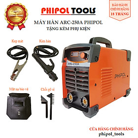 Máy hàn PHIPOL TOOLS ARC-250A tặng kèm nhiều phụ kiện, máy có 2 núm chình siêu khỏe - Hàng Chính Hãng