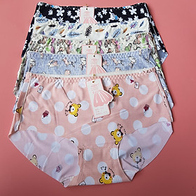 Combo 5 chiếc quần lót nữ thun lạnh chất vải co giãn 4 chiều điều hòa cực thông thoáng họa tiết 3D trẻ trung