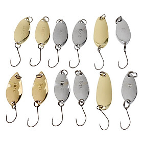 Lot 12 Carp Fishing Spinner 2.5/3.5/5g Hard Bait Spoon Hook Metal Bass Lure