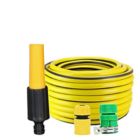 Bộ dây vòi xịt nước rửa xe, tưới cây đa năng, tăng áp 3 lần, loại 15m 206236 đầu đồng, cút, nối PE