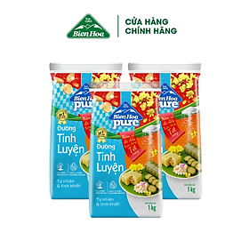 [Bao Bì Tết] Combo 3 Túi Ðường Tinh Luyện  Biên Hòa Pure 1kg/túi