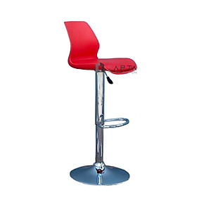 Mua Ghế quầy bar nệm màu đỏ CB2276-P Ghế đảo bếp thân nhựa PP nệm bọc simili màu đỏ có chân thép mạ chrome
