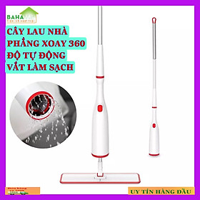 Hình ảnh CÂY LAU NHÀ PHẲNG XOAY 360 ĐỘ TỰ ĐỘNG VẮT LÀM SẠCH 