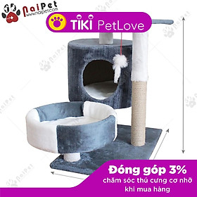 Trụ Cào Móng Bàn Cào Móng Nhà Cào 3 Tầng Cho Mèo Cattree TCM019