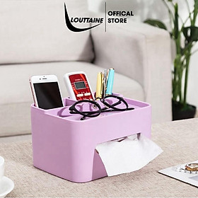 Mua Hộp đựng giấy ăn đa năng kèm khay để điều khiển điện thoại cao cấp