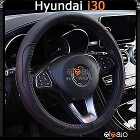 Bọc vô lăng volang xe Hyundai I20 da PU cao cấp BVLDCD - OTOALO