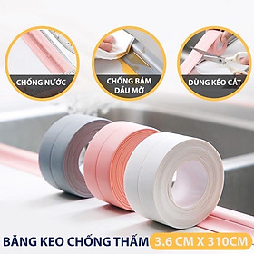 Băng Keo Dán Chậu Rửa Chén Chống Thấm Nước Bản To 3.6CM