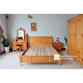 Mua Giường Gõ Đỏ Mẫu Hàn Quốc 1m6 X 2m  1m8 X 2m- GN302