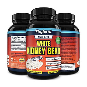 White Kidney Bean Supplement Pills Pure Extract Starch Carb Blocker Weight Loss Formula - Lose Belly Fat Suppress Appetite Boost Metabolism Natural...