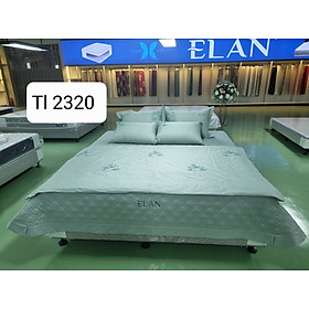 Bộ chăn ga phủ gối 7 món ELan Hàn Quốc cao cấp vải cotton satin DB ST2258 gồm: Ga phủ, chăn chần bông 4 mùa, 4 vỏ gối nằm, 1 vỏ gối ôm