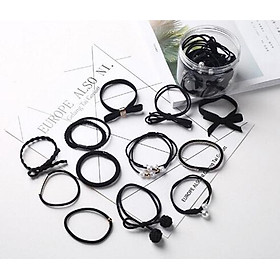 Hộp 12 Dây Chun Buộc Tóc Nhiều Mẫu Sang Trọng