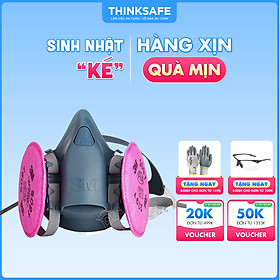 Mua Mặt nạ phòng độc 3M 7502 kết hợp phin lọc 3M 2091 | Chống độc  khói hàn  bụi mụn - Thinksafe